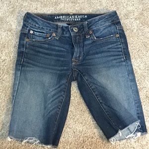 American Eagle Skinny Bermuda Jean Shorts